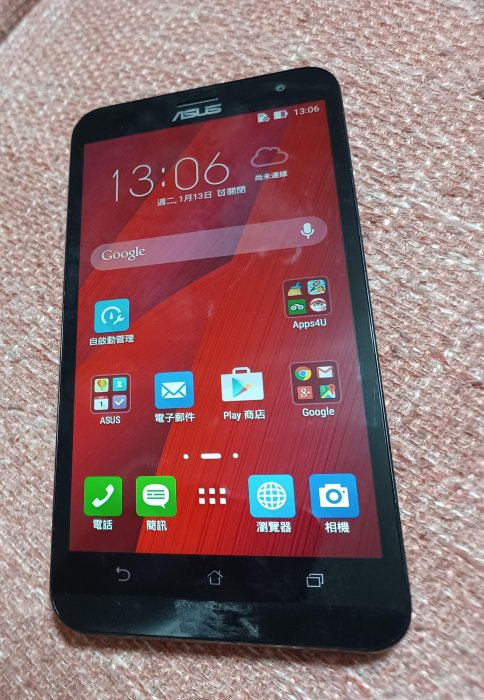 ╭✿㊣ 二手 髮絲銀 5.5 吋 華碩 ZenFone2 Laser 手機【ASUS_Z00LD】ZE550KL 送充電線充電頭 功能正常  特價 $399 ㊣