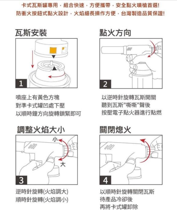 焰舞防衝火電子噴槍28200卡式噴槍 露營 烤肉 焚火台