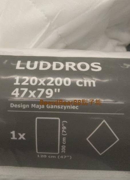 IKEA 保潔墊 140x200cm, 可保護床墊不受污漬塵垢沾染.四邊角附鬆緊帶固定 LUDDROS【鬍子熊】代購