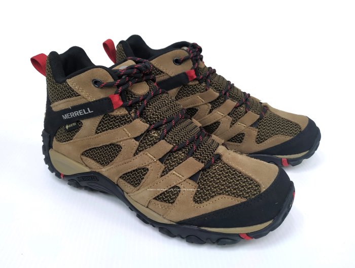 【零碼出清】Merrell  Alverstone GTX 男鞋 登山  防水 透氣 麂皮 避震 棕黑 ML034551