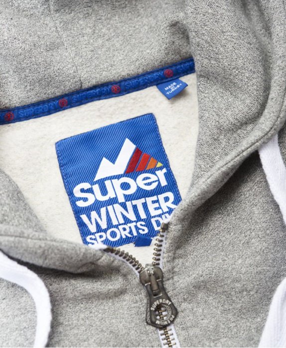 跩狗嚴選 特價款 極度乾燥 Superdry Hoodie 鋪棉 刷毛 連帽 拉鍊 外套 棉T 帽T 灰砂色 寬鬆版型