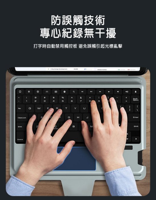 可拆卸平板保護套 悍能 iPad 鍵盤保護套(背光版) Apple iPad Air 4/5 10.9/Pro 11