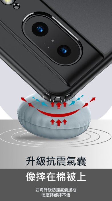 WLONS Google Pixel 8 雙料保護套 手機殼 手機保護殼 透明保護殼 鏡頭加高設計