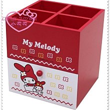 小花花日本精品♥ Hello Kitty 美樂蒂 筆筒收納盒  木製飾品盒 桌上收納櫃抽屜 紅色小花12009503