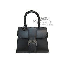 My Closet 二手名牌  經典 Delvaux Brillant Mini 黑色 Box Calf 手提/肩背/包