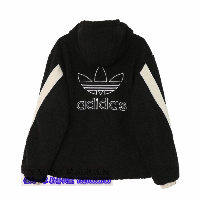 Adidas 愛迪達 三葉草雙面穿羊羔毛外套 情侶保暖外套 寬鬆休閒外套 女秋冬保暖外套 男生厚外套 皮草 267087