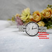 ☆優買二手精品名牌店☆ Christian Dior CD LOGO 白 面盤 圓面 鑽石 點鑽 不銹鋼 鍊帶 手錶 錶