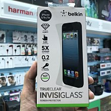 禾豐音響 Belkin 玻璃螢幕保護貼 TrueClear InvisiGlass iPhone 5SE 5S 5c用