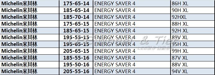 桃園 小李輪胎 米其林 ENERGY SAVER 4 185-55-16 全新 輪胎 舒適 靜音 耐磨 特價歡迎詢價