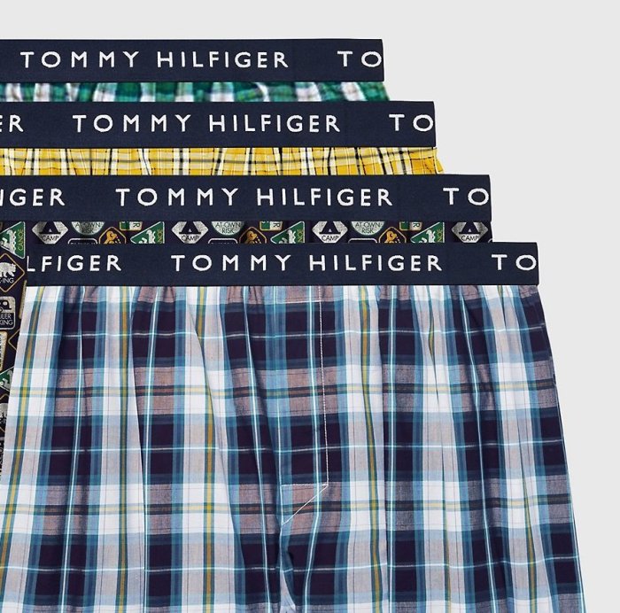 【TH男生館】☆【TOMMY HILFIGER WOVEN四角內褲/平口褲】【TOMU001P9】四件組(M)