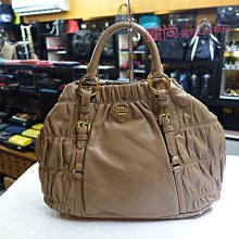 麗尚二手精品 Prada BN1793 全皮 駝 近新品【現貨】