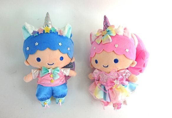 ♥小花花日本精品♥Little Twin Stars 雙子星 極光獨角獸系列 絨毛玩偶 娃娃 單一價~3