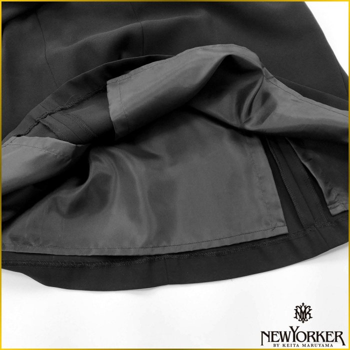 日本製 新品 NEW YORKER 兩件式套裝 襯衫型外套 及膝裙 附腰帯 OL 工作休閒 女裝 M號 A31F0N