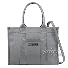 【茱麗葉精品】全新商品 BALENCIAGA 巴黎世家 專櫃商品 671402 Hardware 質感帆布兩用小托特包.灰 現貨