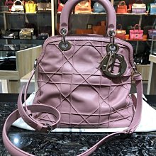 ＊金選名店＊Christian Dior＊CD＊粉色菱格紋肩背包 / 側背包 / 手提包