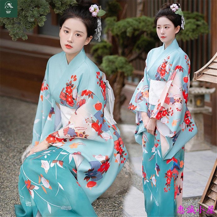 和服傳統日本可愛少女改良中國風日系和風 浴衣 傳統 和服女正裝傳統日本改良日系和風 春日祭-惠誠小屋