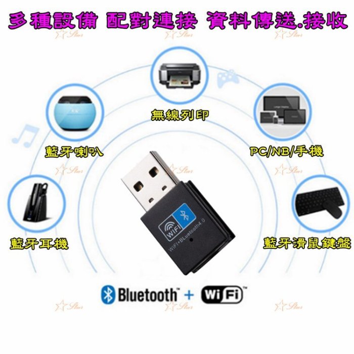 2代無線網卡+藍牙4.2 發射器 接收器 WIFI+Bluetooth 藍芽接收與傳送 收訊超強 連線後可熱點分享