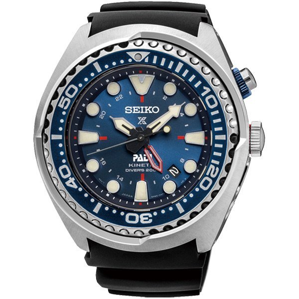 SEIKO Prospex X PADI 精工限量GMT 人動電能200米潛水聯名款-藍 5M85-0AB0B