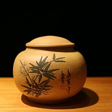 【景徽軒古傢俬】~~~中國宜興 段泥(黃泥)茶倉 茶葉罐