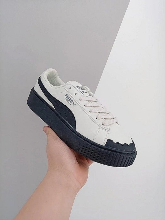 【非凡運動館】Puma Basket Platform Scallop 女款 黑白 366723 04 彪馬低幫復