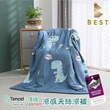 【BEST寢飾】天絲兒童小涼被 相約小恐龍 TENCEL 3M吸濕排汗技術 空調被 四季被 嬰兒被 幼兒園必備