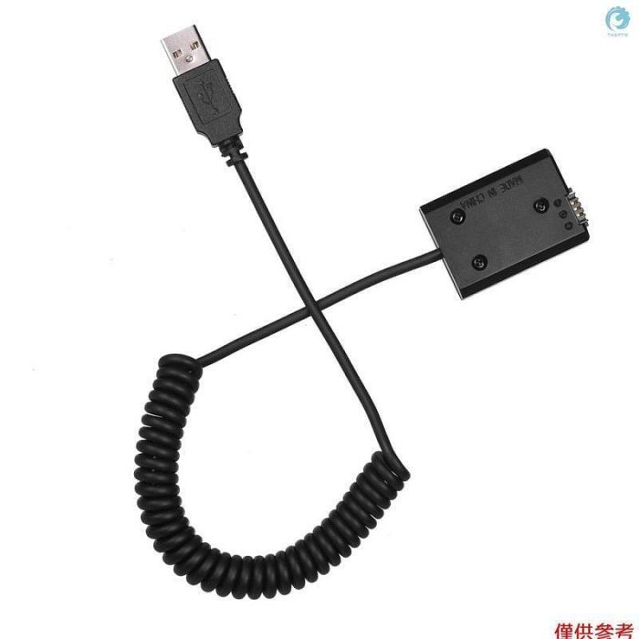 5V USB NP-FW50假電池組耦合器適配器，帶柔性彈簧電纜，兼容A7 A7II A7R A7S A7RII