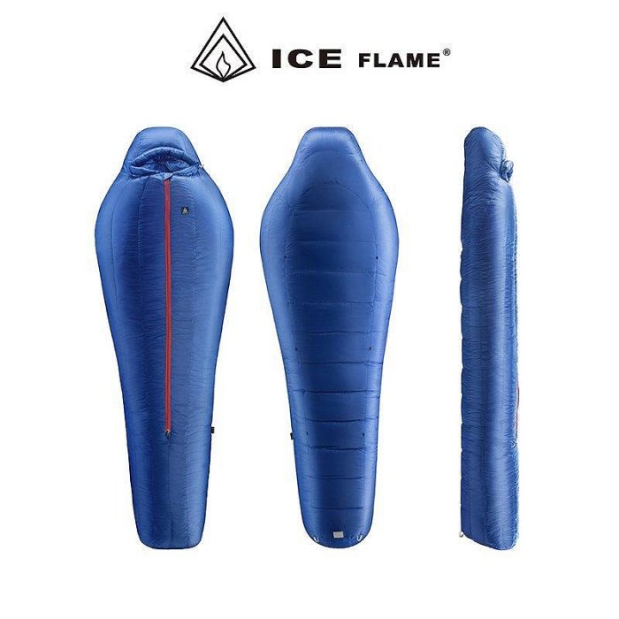 【精選好物】 正品保障 冰焰 Ice Flame戶外超輕中開火舞PRO木乃伊防水鴨絨羽絨睡袋 露營睡袋 睡袋