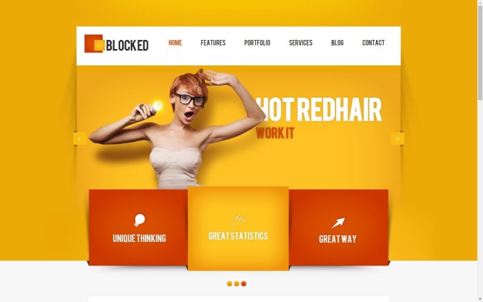 BLOCKED響應式網頁模板、HTML5+CSS3、網頁特效 #114