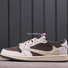 Travis Scott Nike Air Jordan 1 Low OG白棕倒鉤減震低筒籃球鞋DM7866-162男鞋