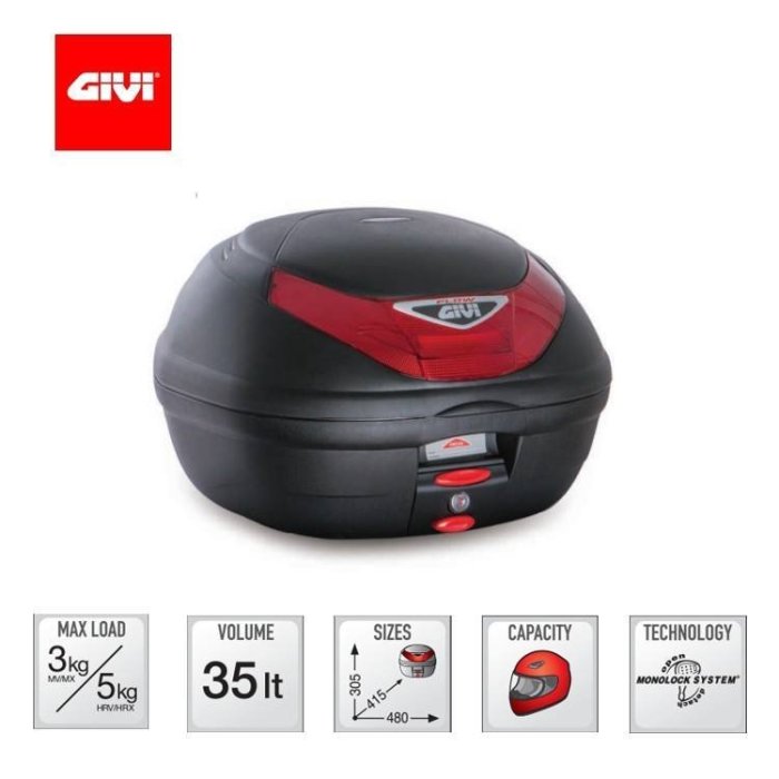 【箱架屋】現貨促銷 漢堡箱 E350N E350 N 義大利 GIVI 台灣總代理公司貨 後箱 後行李箱 無燈款