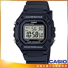 【柒號本舖】CASIO 卡西歐野戰電子錶-黑 # W-218H-1A (台灣公司貨)