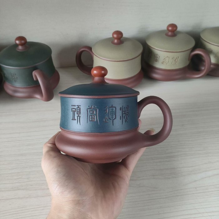 新品鴻運當頭紫砂杯辦公杯#紫砂 茶杯 茶具 茶壺【真棒紫砂】611