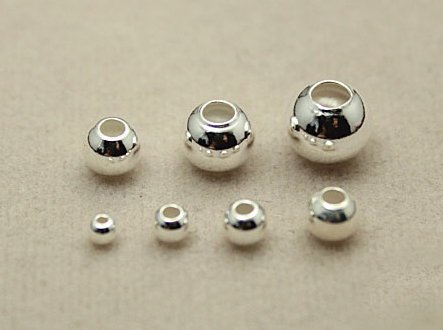 嗨，寶貝手創飾品工作室* 925純銀 DIY串珠配件☆2.5mm銀珠光珠定位珠☆一組10顆90元