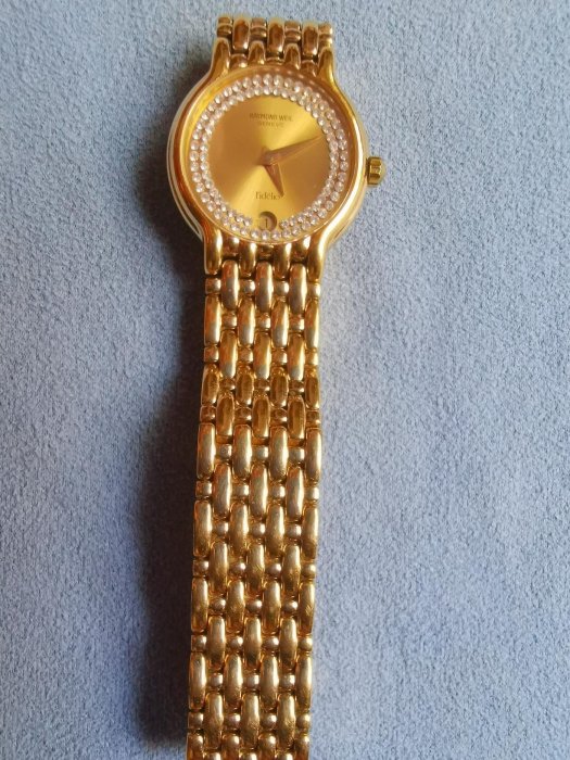 瑞士名錶 Raymond Weil 正品 蕾蒙威鍍18K金 石英女錶
