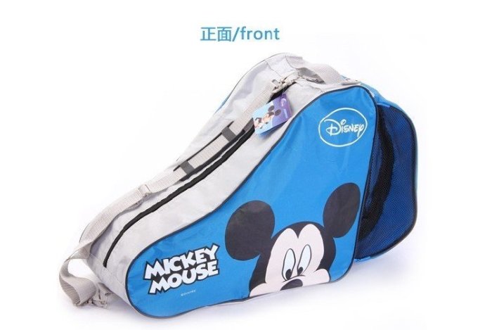 Disney迪士尼 米奇/米妮  兒童直排輪背包袋 可裝溜冰鞋 安全帽(頭盔) 護具