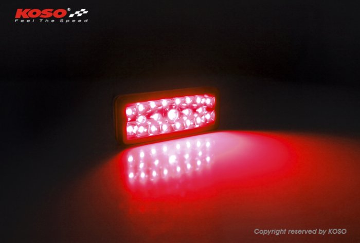 KOSO 方形 LED第三剎車燈 燻黑殼 LED反射燈 機車剎車燈 煞車燈 反光片 適用 各車種車系