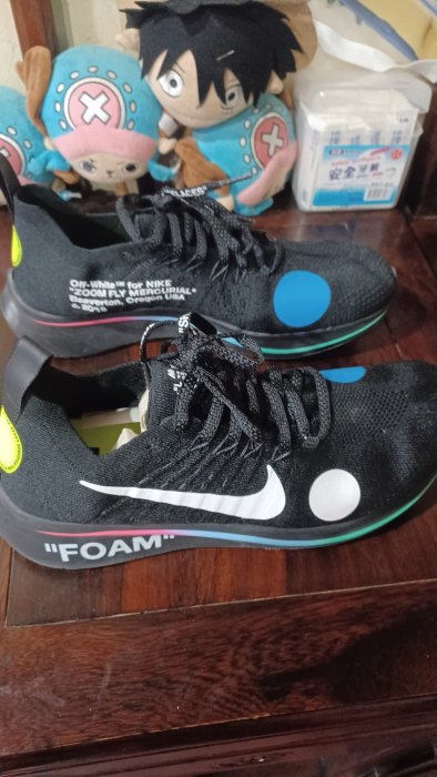 NIKE ZOOM FLY MERCURIAL FLYKNIT X OFF-WHITE 27cm 黑 聯名鞋