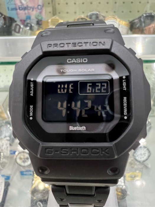 【金台鐘錶】CASIO卡西歐G-SHOCK(電波錶) (樹脂複合式錶) 太陽能 藍牙 GW-B5600BC-1B