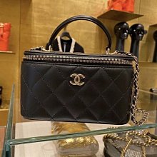 Chanel AP2199 爆款 黑色 小羊皮 金鏈 化妝包 黑