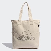 南◇2021 4月 Adidas ESSENTIALS 手提包 GN8872 米白色 購物袋 肩背 手提 中性款