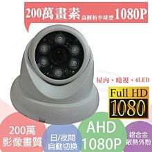 昌運監視器 AHD 1080P/ 2M CMOS/半球型紅外線 200萬畫素