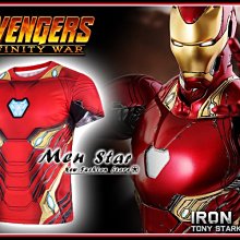 【Men Star】免運費 復仇者聯盟3 無限之戰 奈米 鋼鐵裝 彈力運動衣 IRON MAN 短袖上衣 男 女 T桖