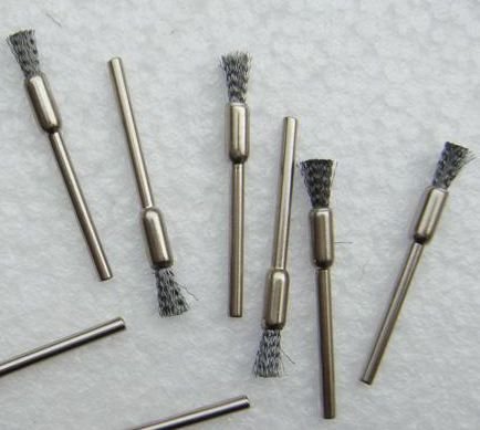 【雜貨鋪】筆型鋼絲刷 5入 柄3mm 小鋼刷 筆刷 電磨刷 迷你文玩刷 銅刷 除鏽 除塵 除毛刺