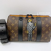 遠麗精品(板橋店) s1486 LV Zoooom with friends 原花黑邊city keepall M456