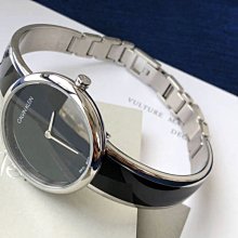 CALVIN KLEIN Seduce 黑色錶盤 手鐲式 黑色不鏽鋼錶帶 石英 女士手錶 K4E2N111