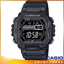 【柒號本舖】CASIO 卡西歐十年電力運動電子膠帶錶-黑色 / MWD-110HB-1B (台灣公司貨)