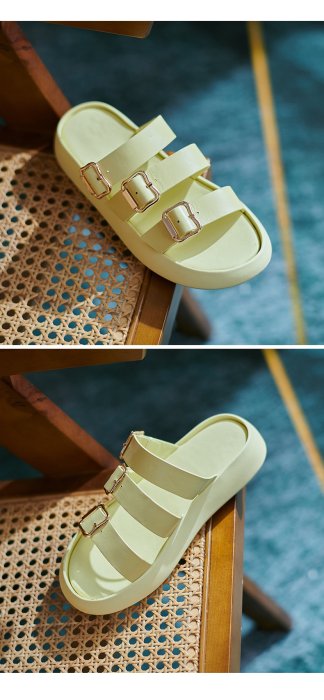 平底涼鞋DANDT時尚釦帶牛皮厚底涼鞋（21 JUN DOR） 同風格請在賣場搜尋 BLU 或 歐美女鞋