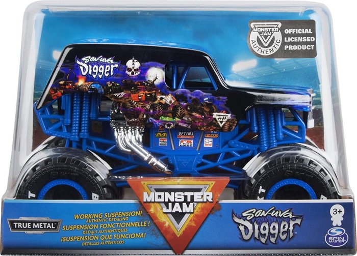 MONSTER JAM 怪獸卡車 1:24收藏合金車輛 Son-uva Digger 怪獸卡車1:24合金車 正版在台現