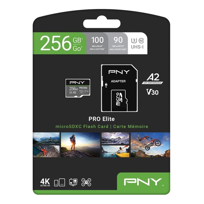 💓好市多代購💓 PNY PRO Elite 256GB microSDXC 記憶卡含SD轉接卡 含+SD轉接卡