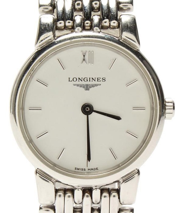 Longines/浪琴女表石英鋼帶二手表瑞士手表原裝正品 L5.136.4